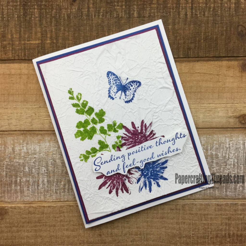 The Faux Linen Technique uses plain white tissue paper to add texture and depth to any card!