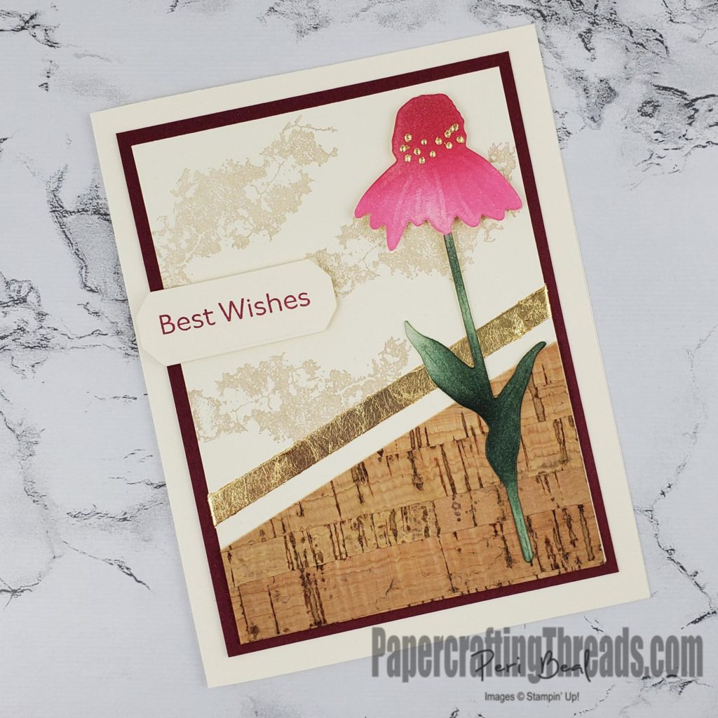 How to use Gilded Leafing card with blossom showing two different methods