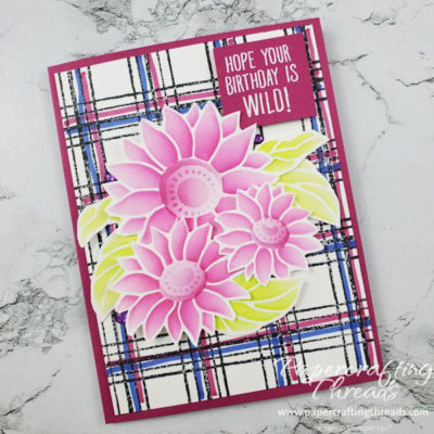 Go Wild with Sketched Plaid Birthday Card