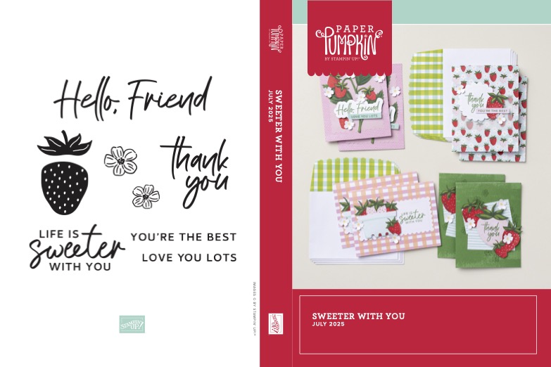 July 2025 Sweeter with You Paper Pumpkin Stamp Case Insert