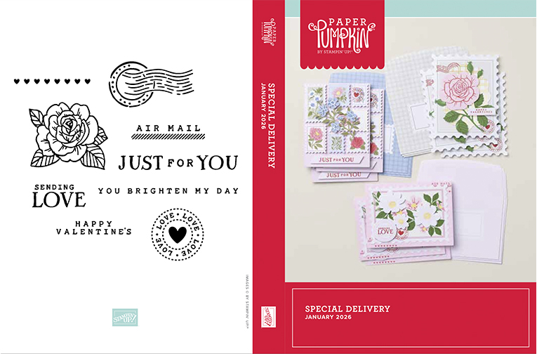 Stamp Case Insert for January 2026 Paper Pumpkin Kit Special Delivery