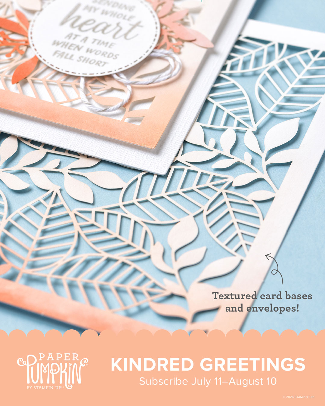 July 2026 Paper Pumpkin craft kit sneak peek with intricate precut floral card fronts.